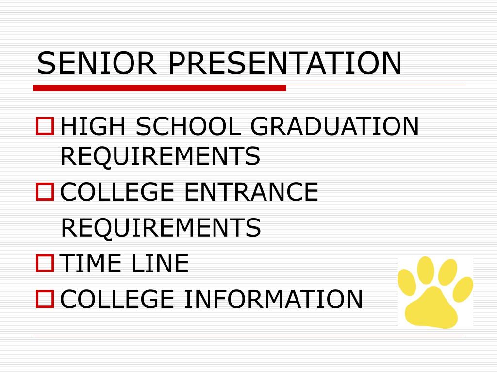 PPT - SENIOR PRESENTATION PowerPoint Presentation, free download - ID ...