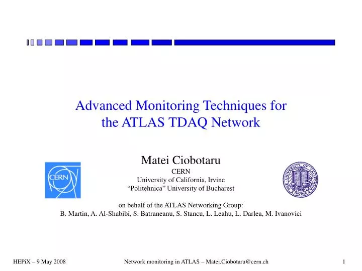 advanced monitoring techniques for the atlas tdaq network