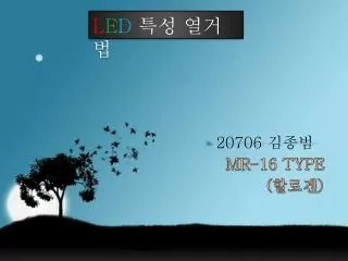 20706 김종범 MR-16 TYPE ( 할로겐 )