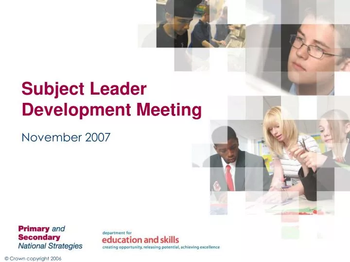 subject leader development meeting