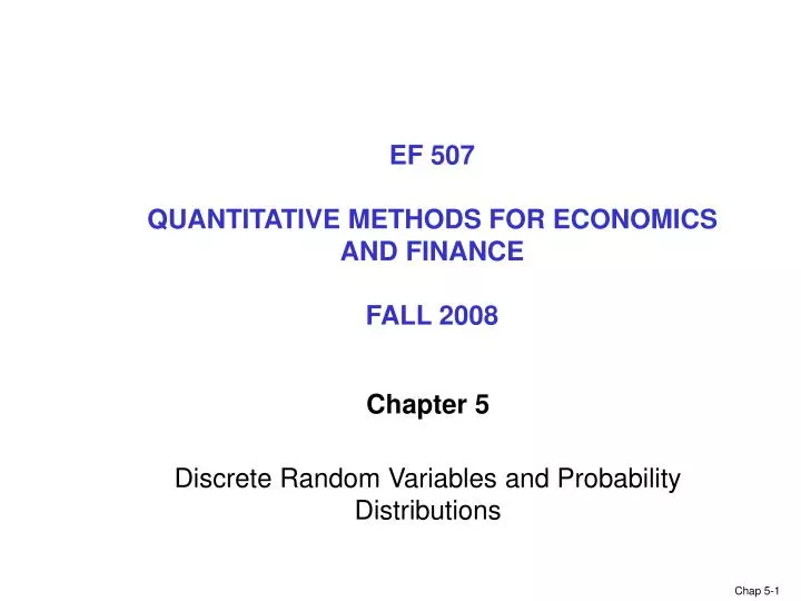 chapter 5 discrete random variables and probability distributions