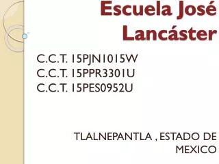 Escuela José Lancáster