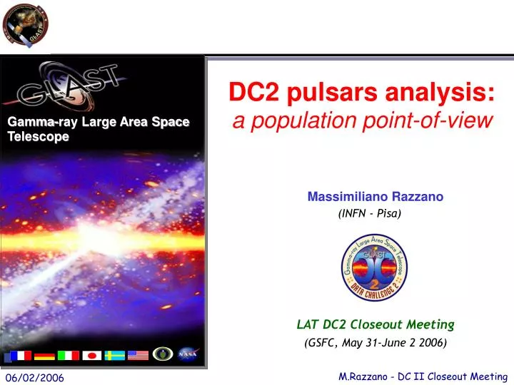 dc2 pulsars analysis a population point of view