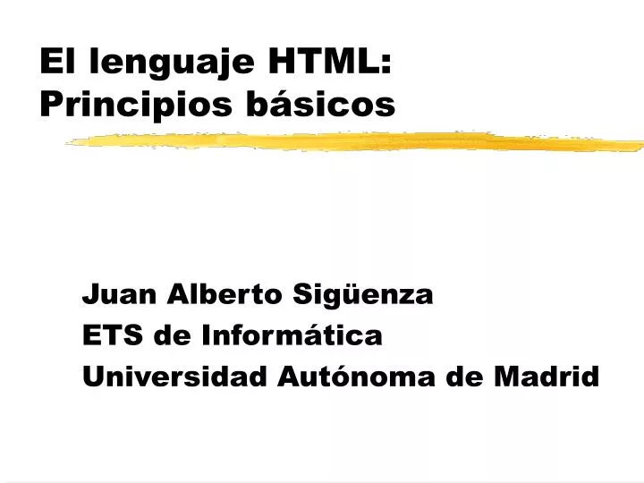 el lenguaje html principios b sicos