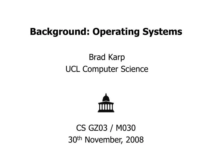 background operating systems
