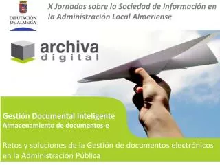 Gestión Documental Inteligente Almacenamiento de documentos-e