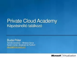 Private Cloud Academy Képzésindító találkozó