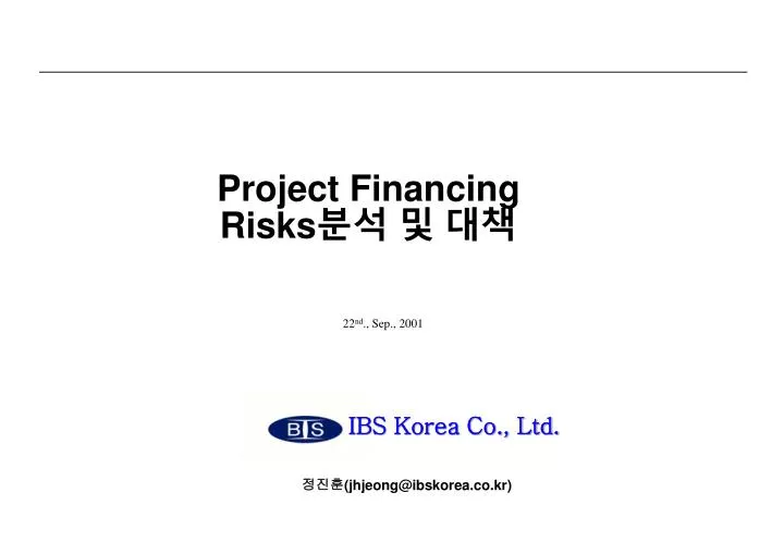 project financing risks