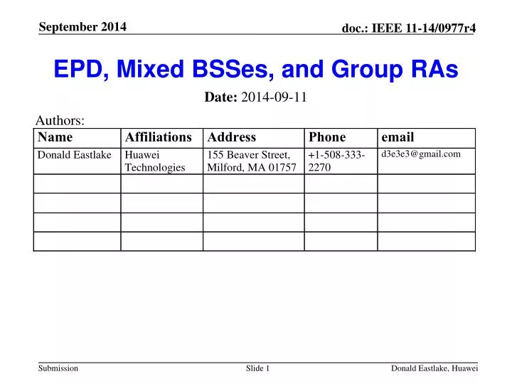 epd mixed bsses and group ras