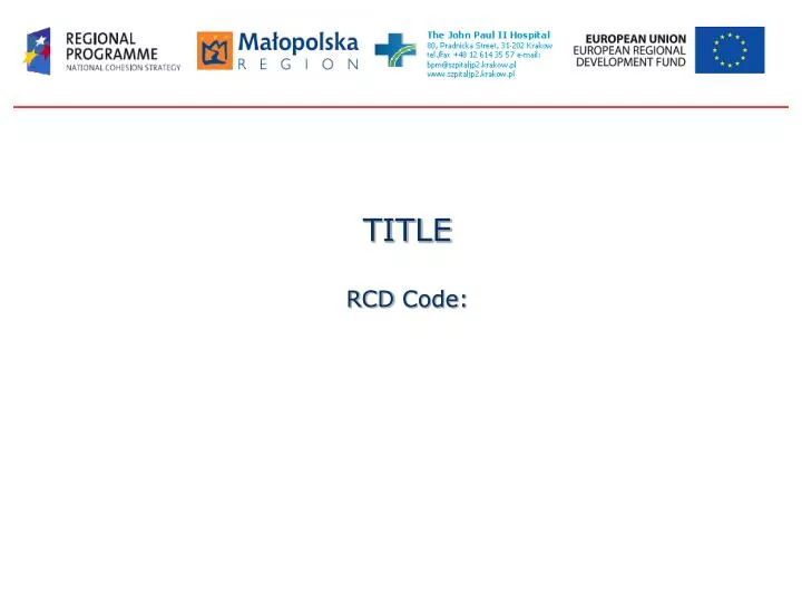 title rcd code