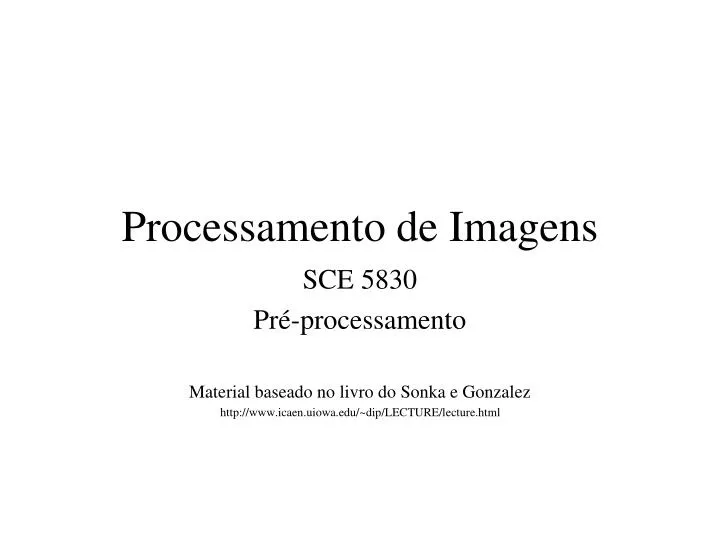 processamento de imagens