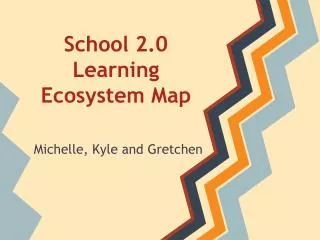 School 2.0 Learning Ecosystem Map
