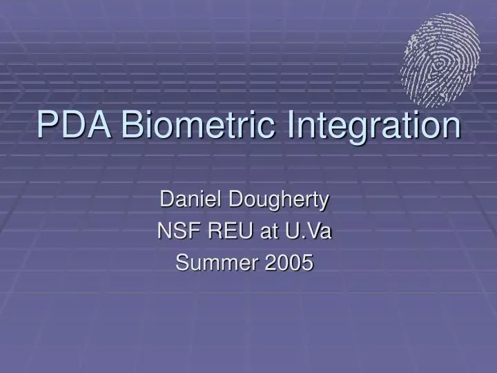 pda biometric integration
