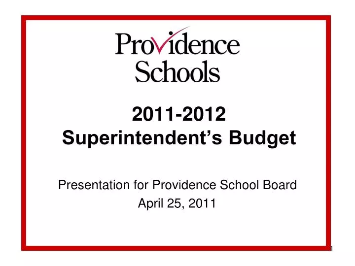 2011 2012 superintendent s budget