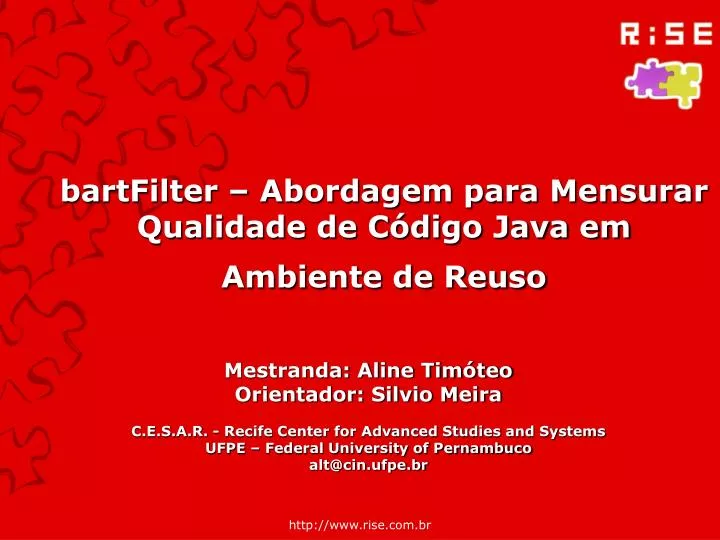 bartfilter abordagem para mensurar qualidade de c digo java em ambiente de reuso