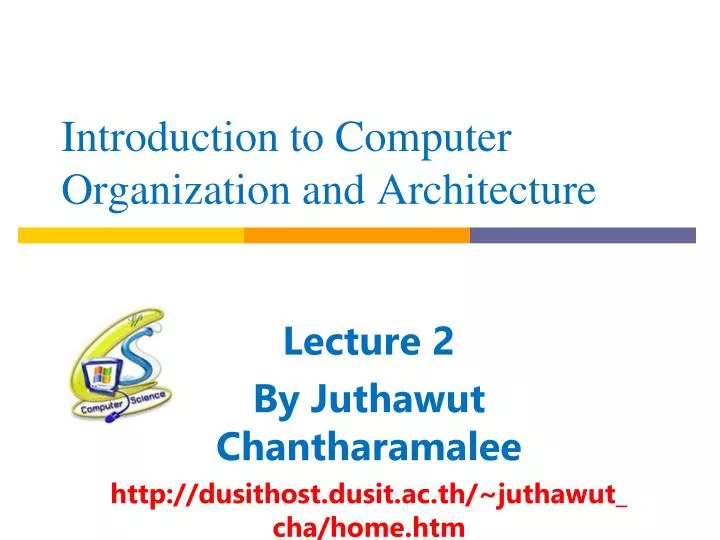 introduction to computer organization and architecture
