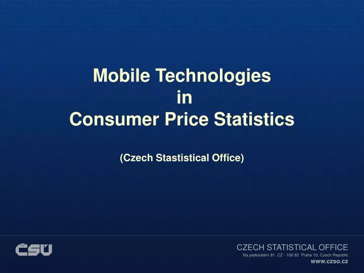 mobile technologies in consumer price statistics czech stastistical office