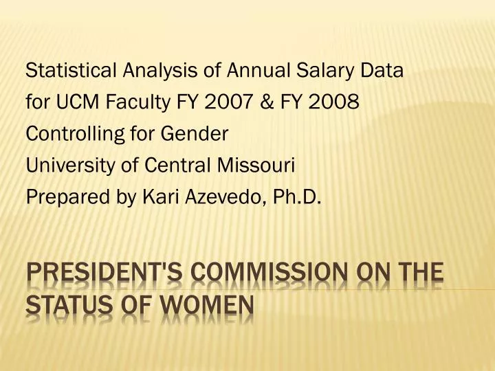 president s commission on the status of women