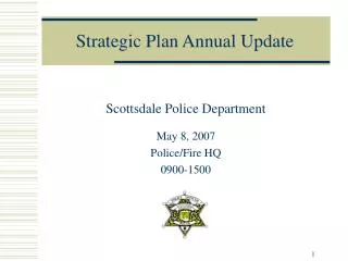 Strategic Plan Annual Update