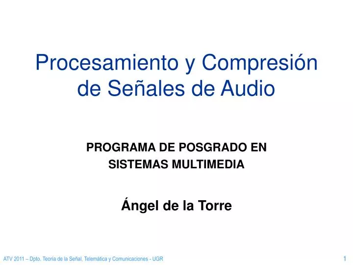 procesamiento y compresi n de se ales de audio