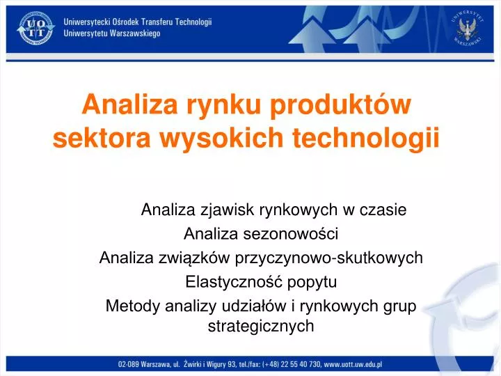 analiza rynku produkt w sektora wysokich technologii