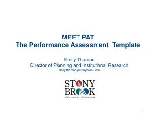 MEET PAT The Performance Assessment Template