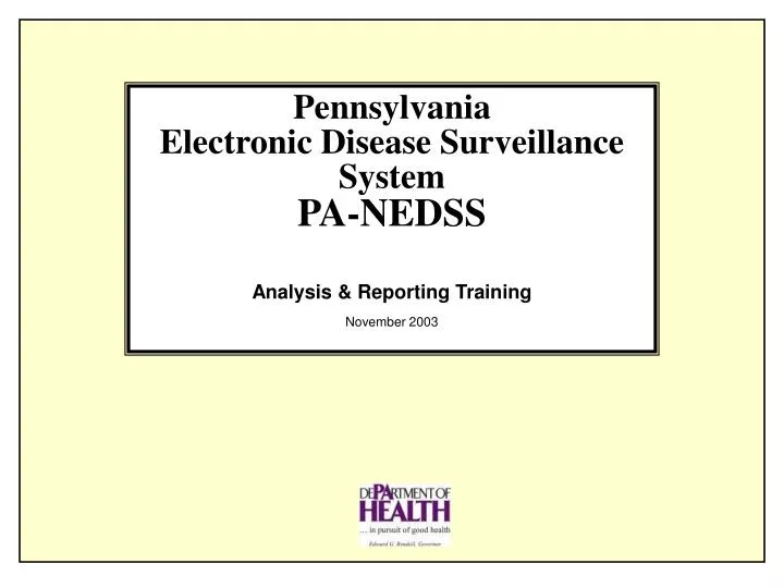pennsylvania electronic disease surveillance system pa nedss