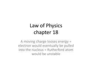 Law of Physics chapter 18