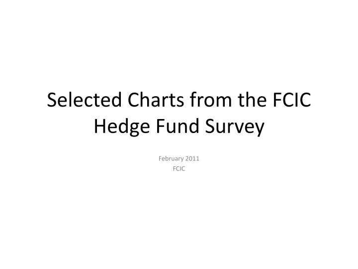 selected charts from the fcic hedge fund survey