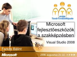 Microsoft fejlesztőeszközök a szakképzésben