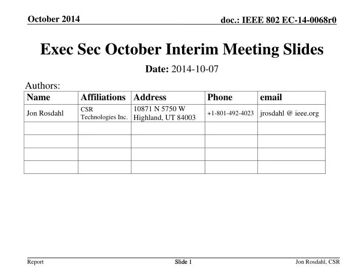 exec sec october interim meeting slides