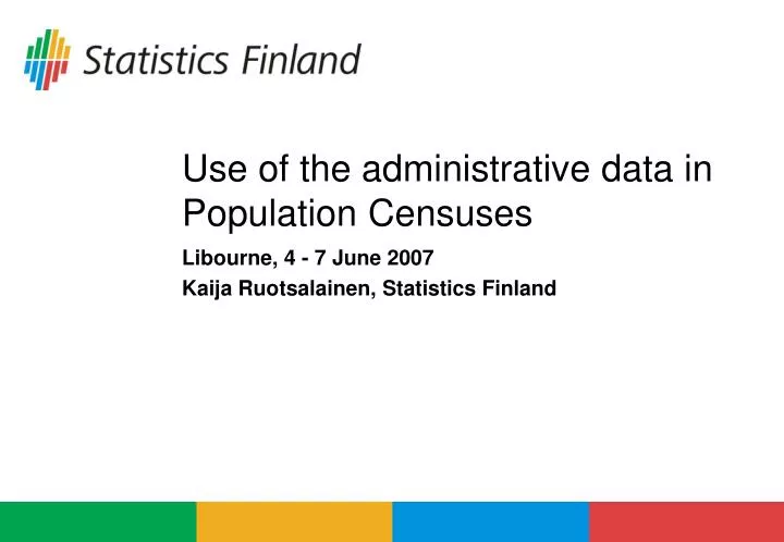 use of the administrative data in population censuses