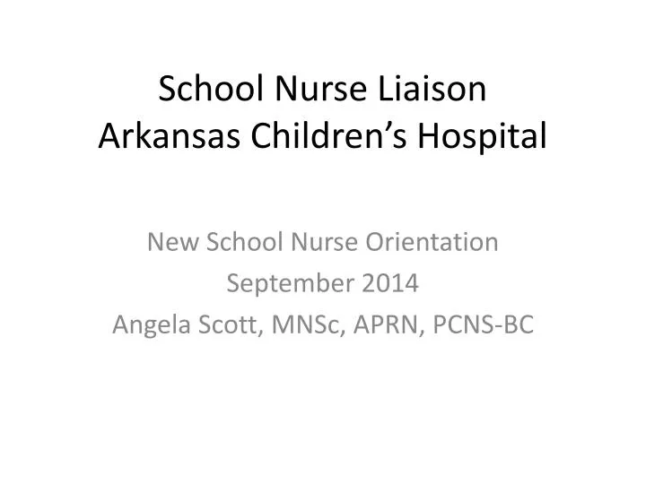 school nurse liaison arkansas children s hospital
