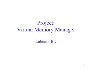 Project: Virtual Memory Manager
