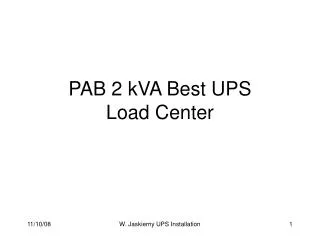 PAB 2 kVA Best UPS Load Center
