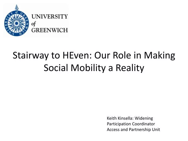 stairway to heven our role in making social mobility a reality