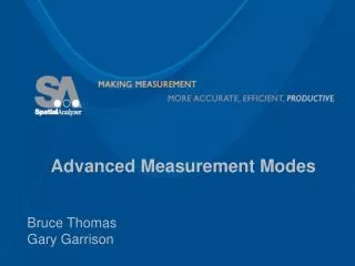 Advanced Measurement Modes