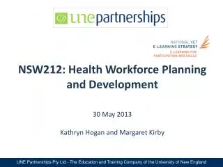 NSW212: Health Workforce Planning and Development