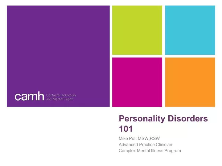personality disorders 101