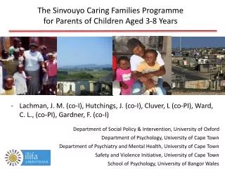 The Sinvouyo Caring Families Programme for Parents of Children Aged 3-8 Years