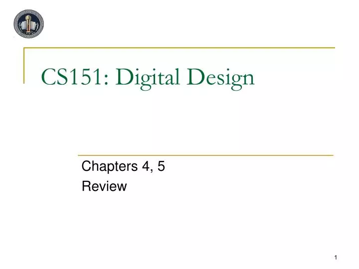 cs151 digital design
