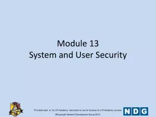 Module 13 System and User Security