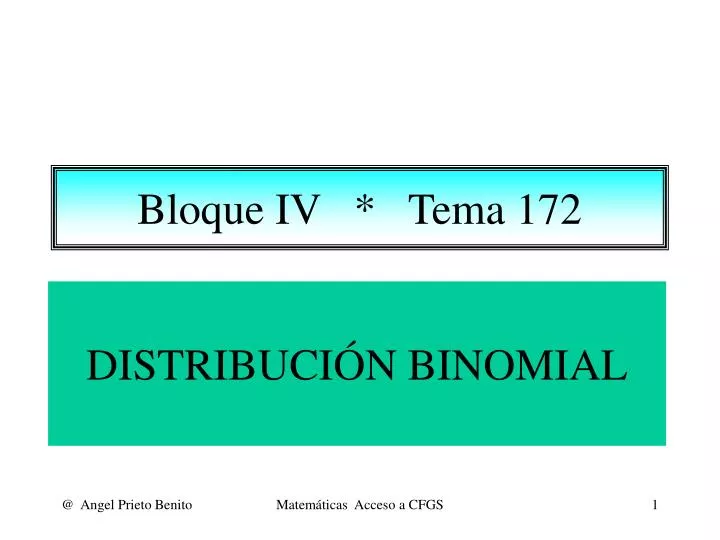 distribuci n binomial