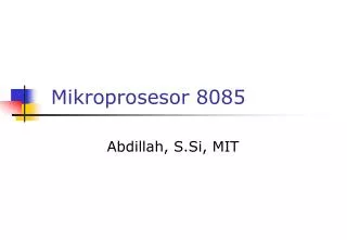 Mikroprosesor 8085