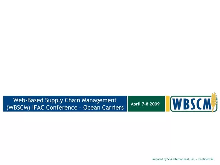 web based supply chain management wbscm ifac conference ocean carriers
