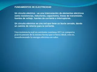 FUNDAMENTOS DE ELECTRICIDAD