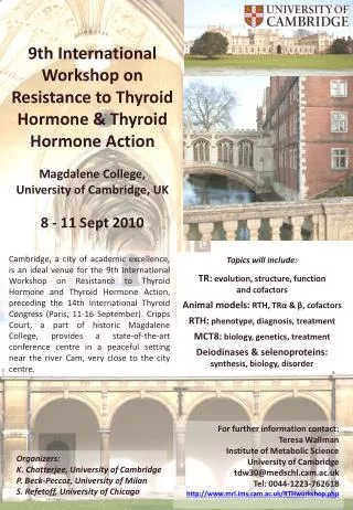 9th International Workshop on Resistance to Thyroid Hormone &amp; Thyroid Hormone Action
