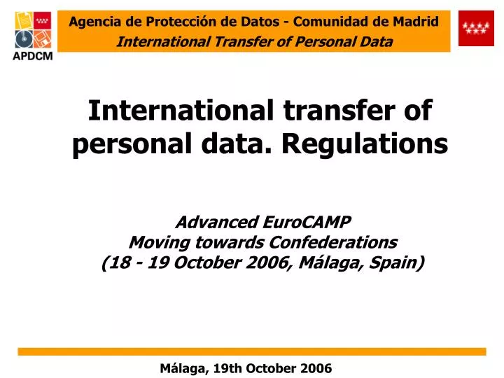 international transfer of personal data regulations