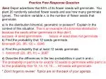 Practice Free Response Question - slide 1