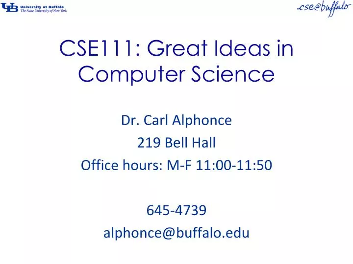 cse111 great ideas in computer science